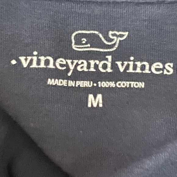 Vineyard Vines Lacrosse Whale Hoodie T Shirt Long Sleeve Navy Medium - Picture 6 of 7